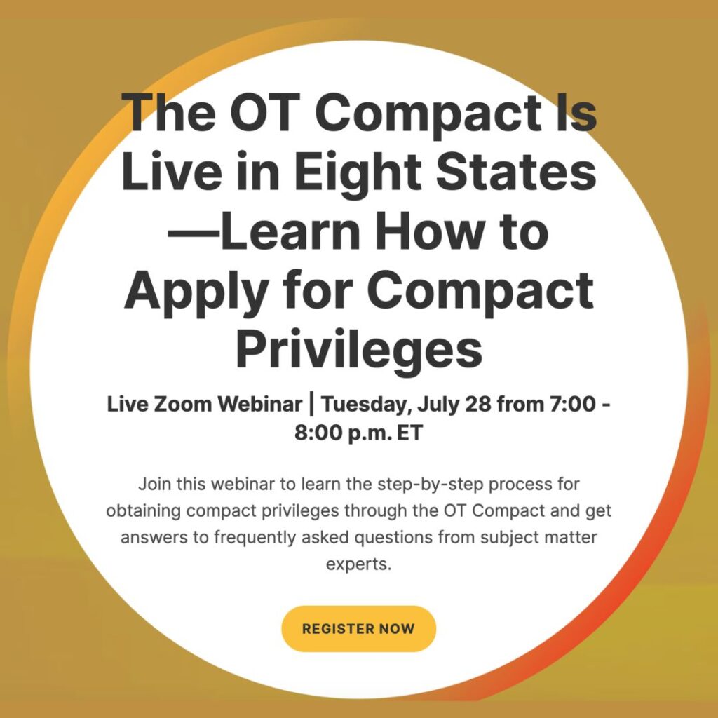 The OT Compact Is Live in Eight States—Learn How to Apply for Compact Privileges
